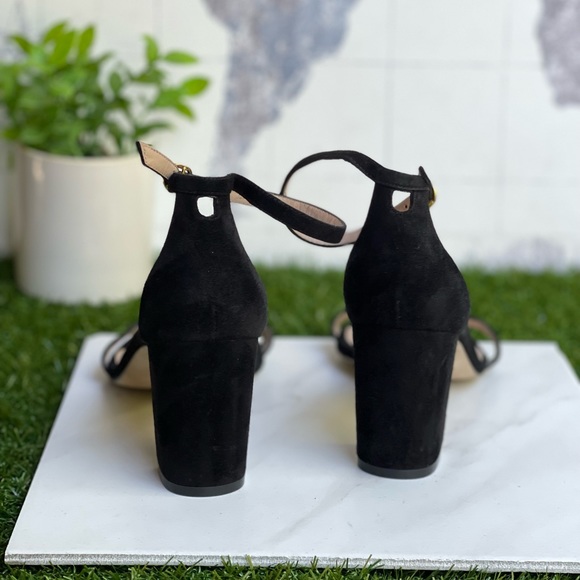 Stuart Weitzman Nearlynude Ankle strap suede leather sandals size 8B - Picture 9 of 16